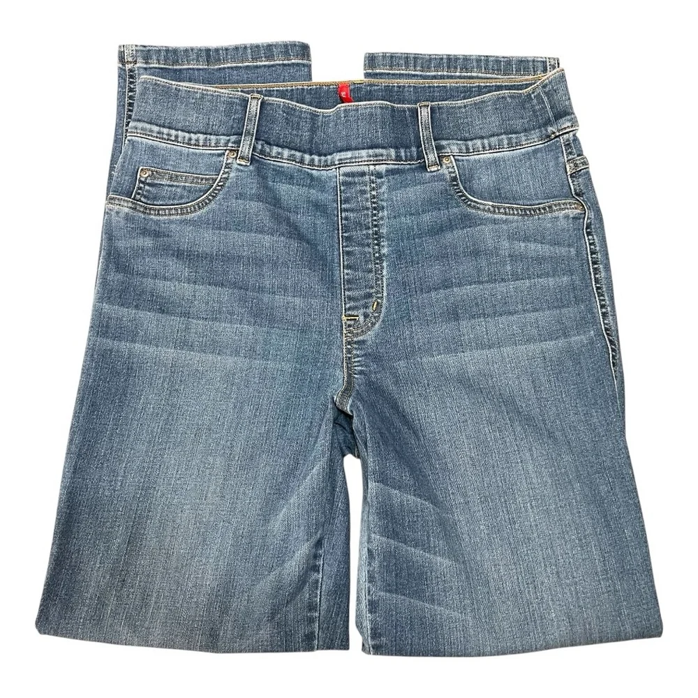 Spanx High Rise Straight Leg Pull On Stretch Jeans Vintage Indigo Womens 1X Tall - Picture 8 of 11